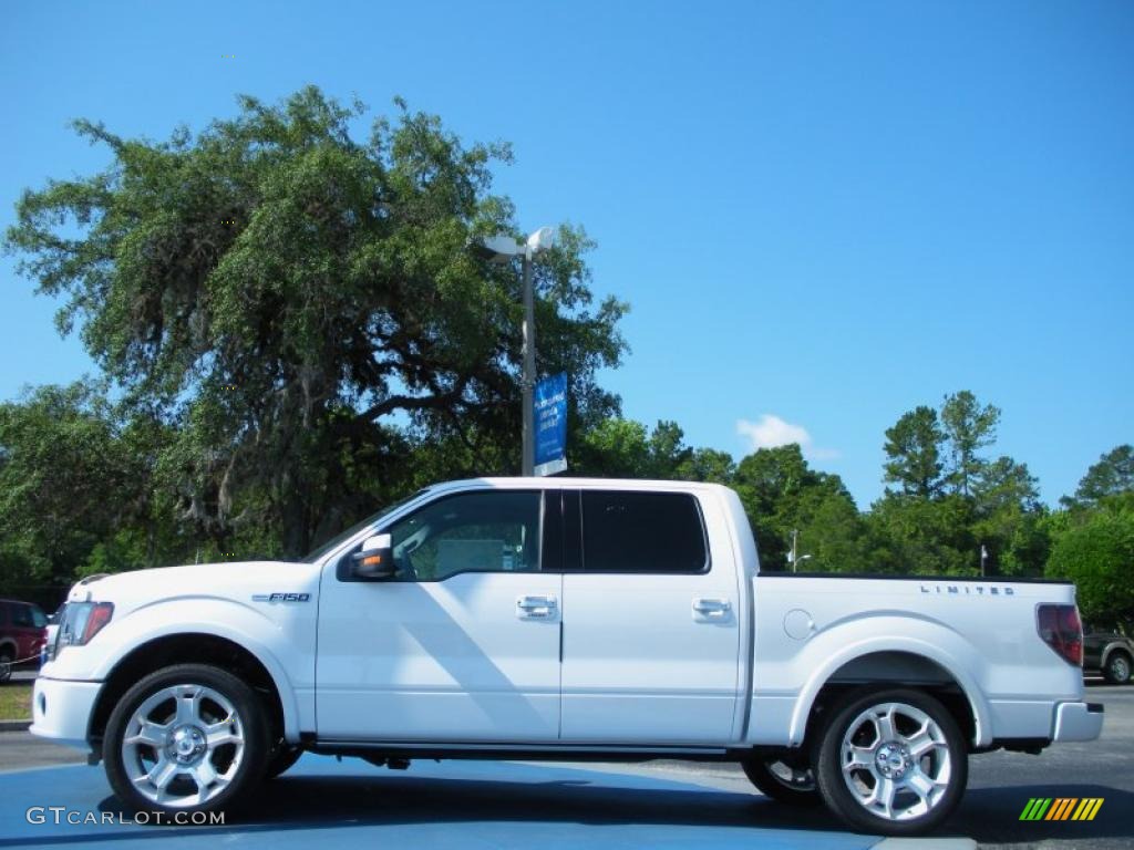 White Platinum Metallic Tri-Coat 2011 Ford F150 Lariat SuperCrew Exterior Photo #49881500