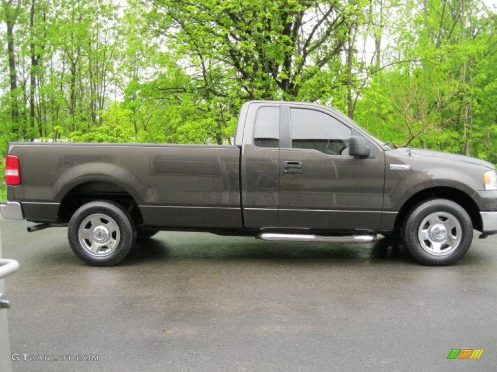 2005 F150 XLT Regular Cab - Dark Stone Metallic / Tan photo #16