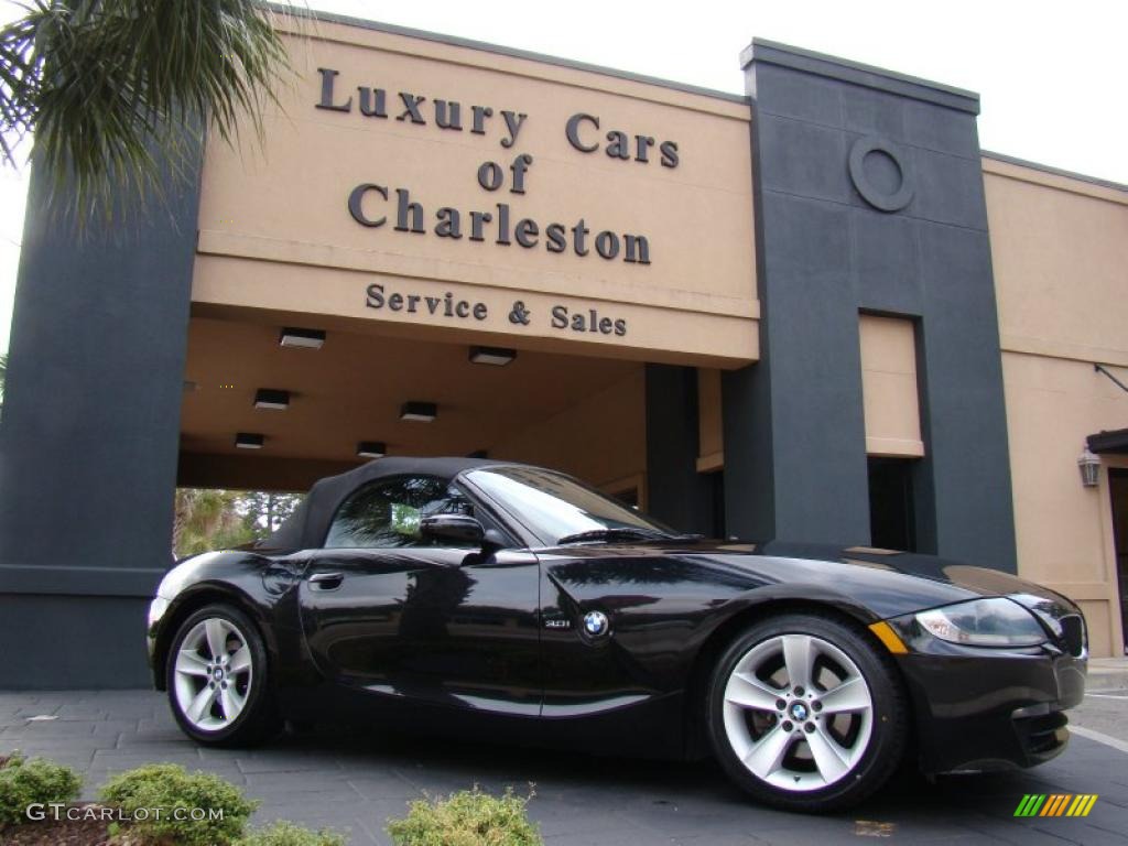 2006 Z4 3.0i Roadster - Black Sapphire Metallic / Beige photo #1