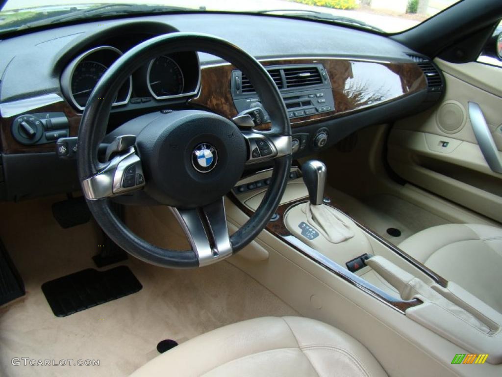 Beige Interior 2006 BMW Z4 3.0i Roadster Photo #49883096