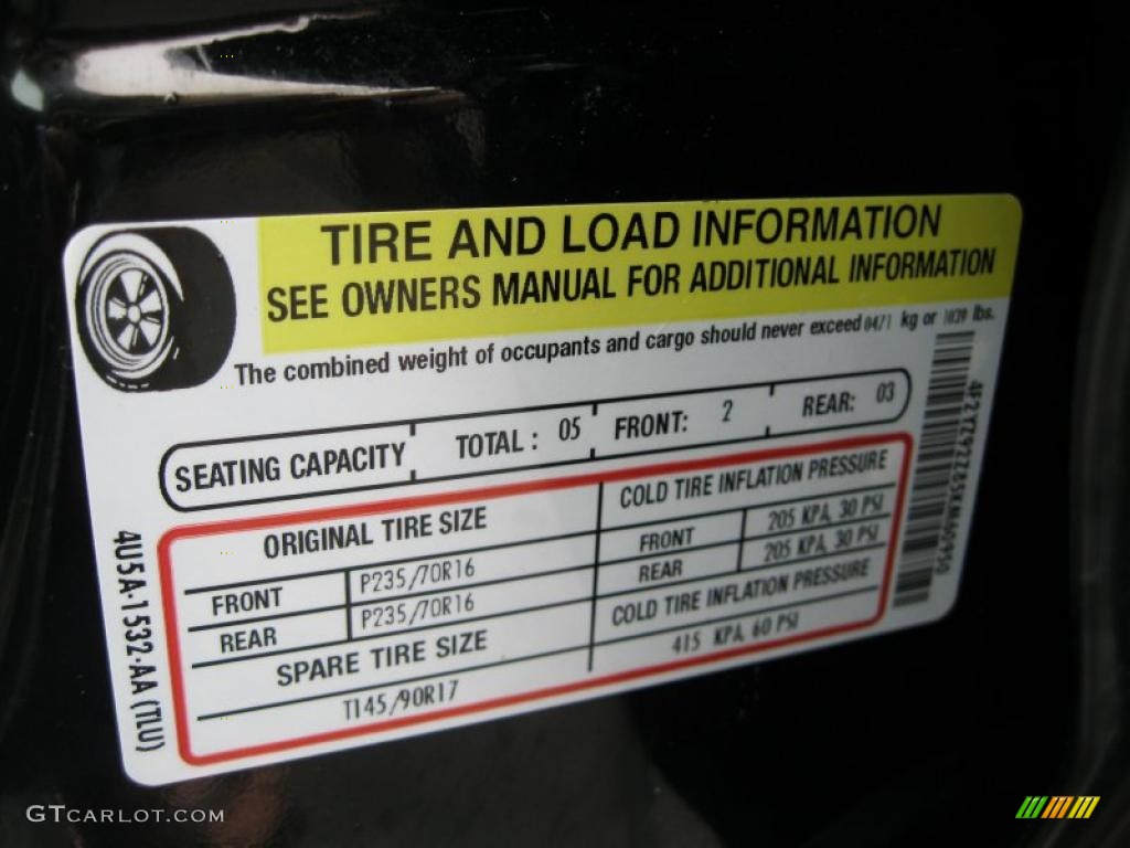 2005 Mazda Tribute i 4WD Info Tag Photo #49883339