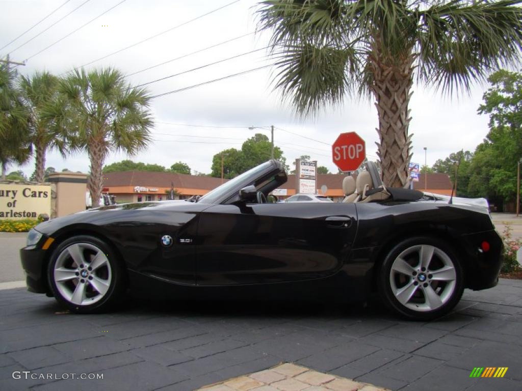 Black Sapphire Metallic 2006 BMW Z4 3.0i Roadster Exterior Photo #49883393