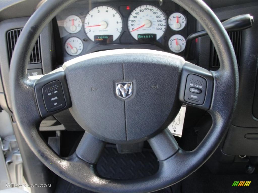 2004 Ram 1500 SLT Quad Cab - Bright Silver Metallic / Dark Slate Gray photo #37