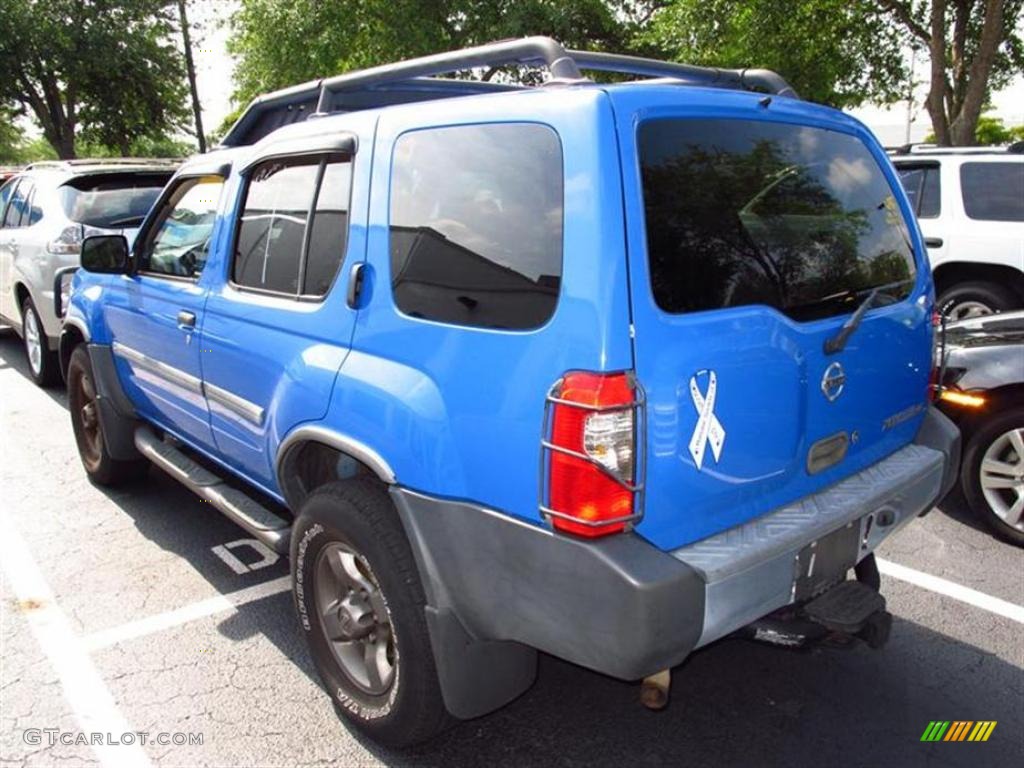 2002 Xterra SE V6 4x4 - Shock Blue / Gray Celadon photo #3