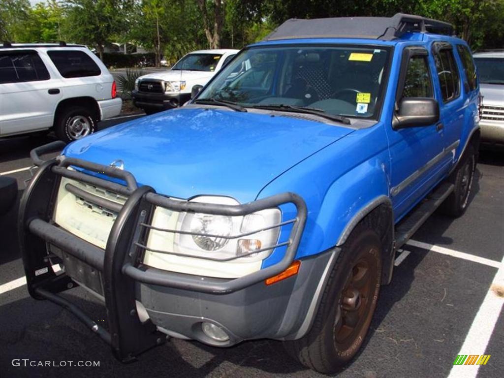 2002 Xterra SE V6 4x4 - Shock Blue / Gray Celadon photo #4