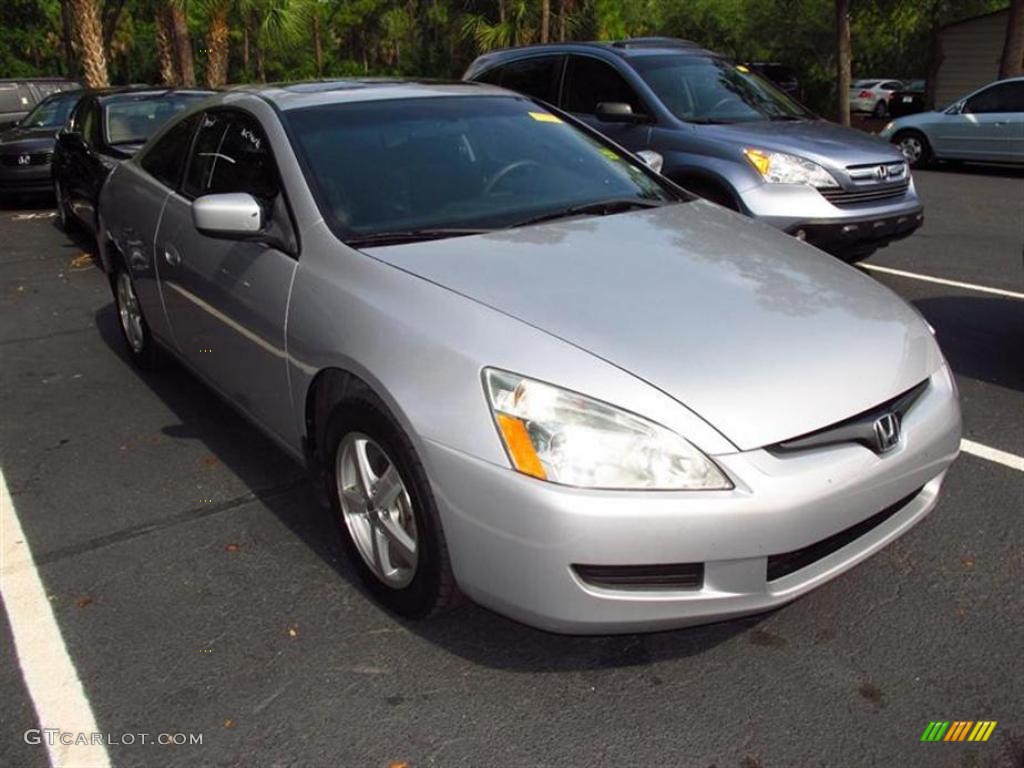 2003 Accord EX Coupe - Satin Silver Metallic / Black photo #1