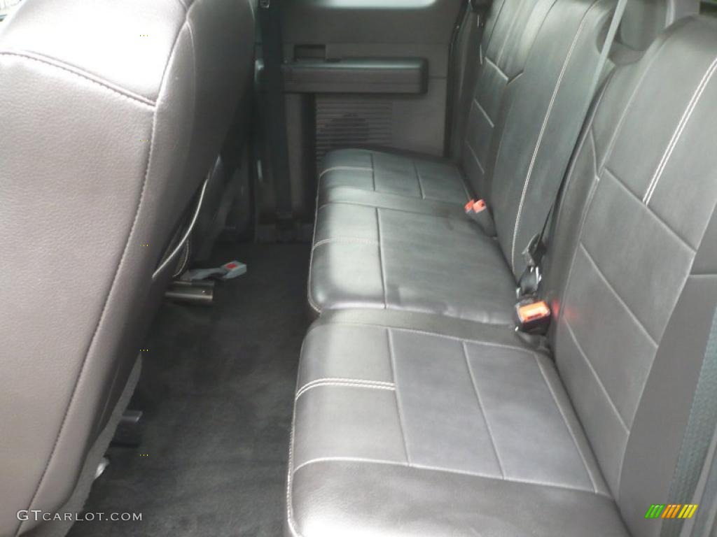 Black Interior 2008 Ford F350 Super Duty FX4 SuperCab 4x4 Photo #49886375