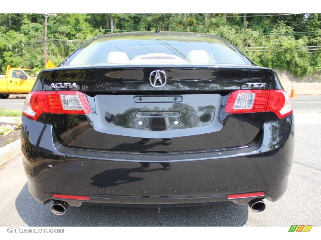 2009 TSX Sedan - Crystal Black Pearl / Parchment photo #5