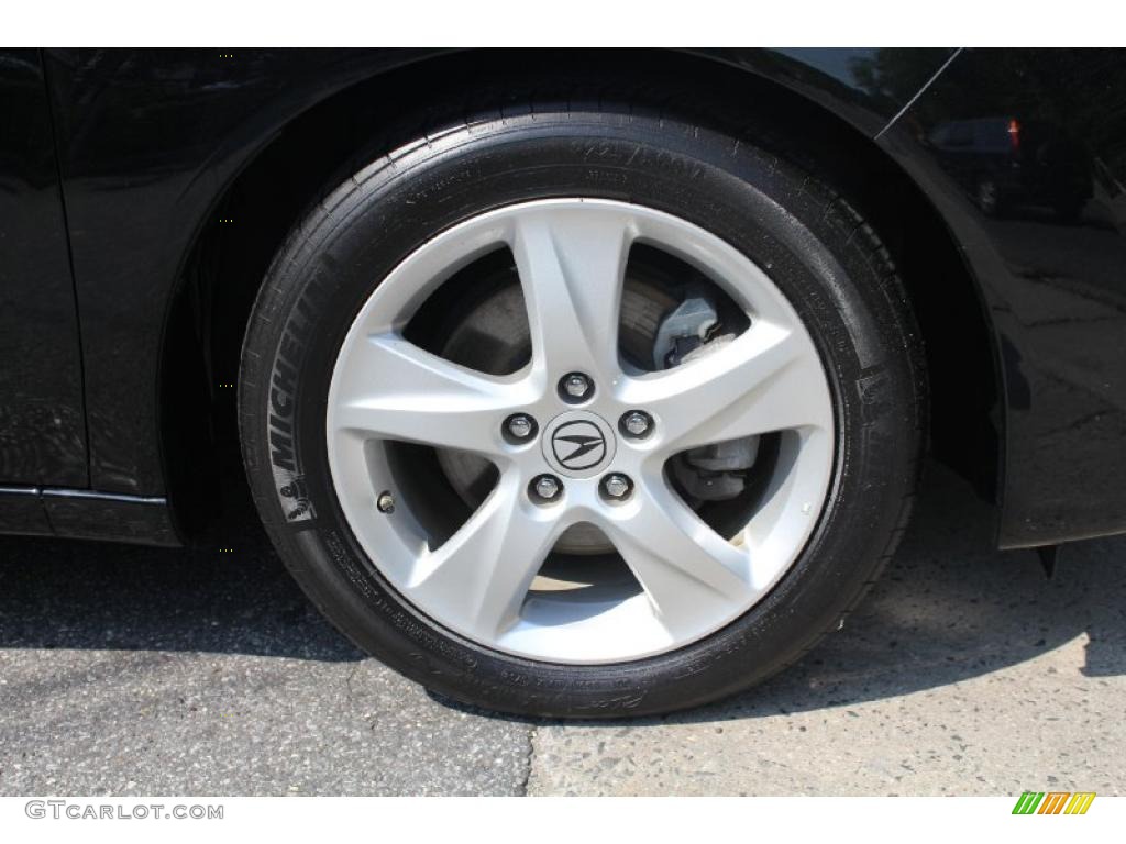 2009 TSX Sedan - Crystal Black Pearl / Parchment photo #8