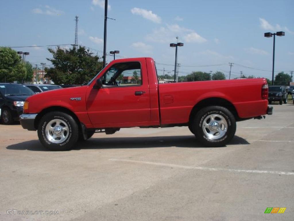 2000 Ranger XLT Regular Cab - Bright Red / Medium Graphite photo #6