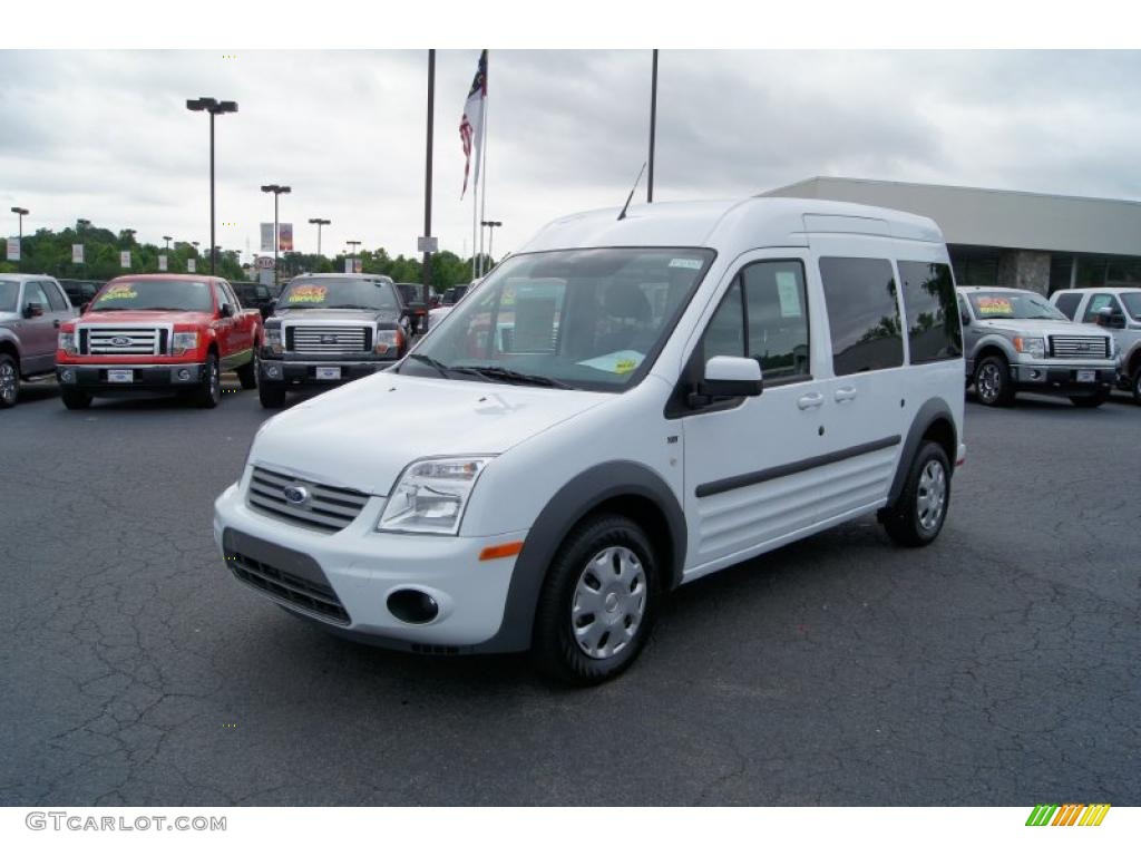 Frozen White 2011 Ford Transit Connect XLT Premium Passenger Wagon Exterior Photo #49892810