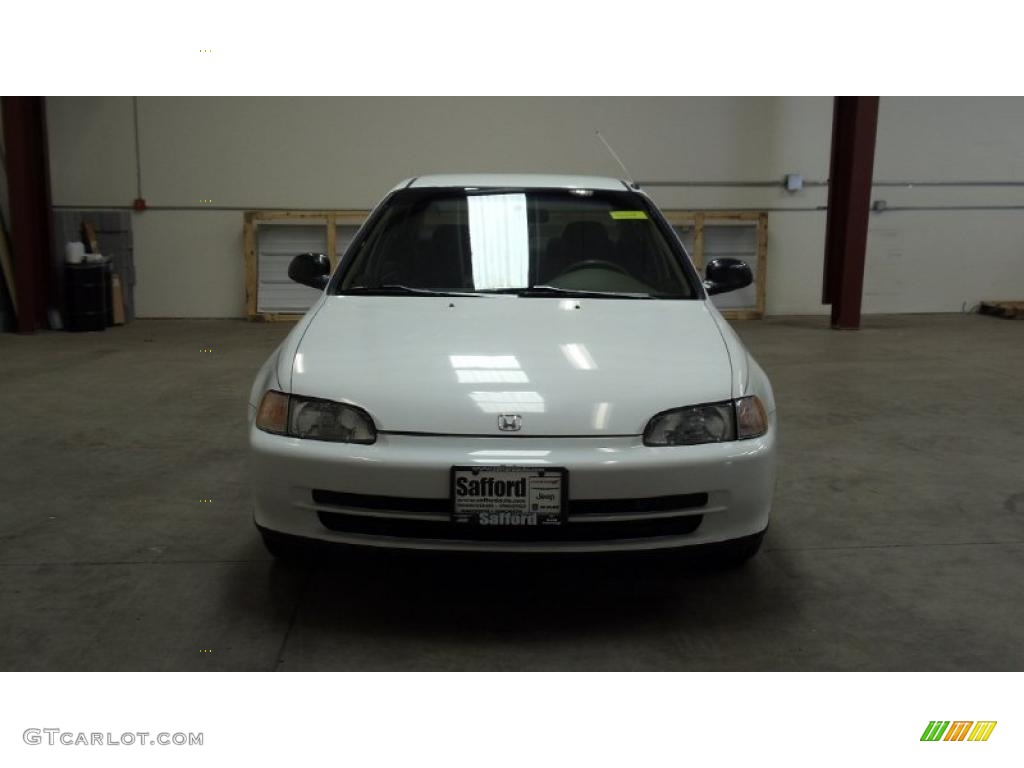 1995 Civic DX Sedan - Frost White / Beige photo #2