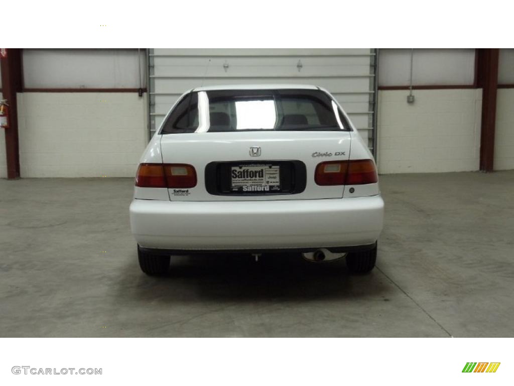 1995 Civic DX Sedan - Frost White / Beige photo #5
