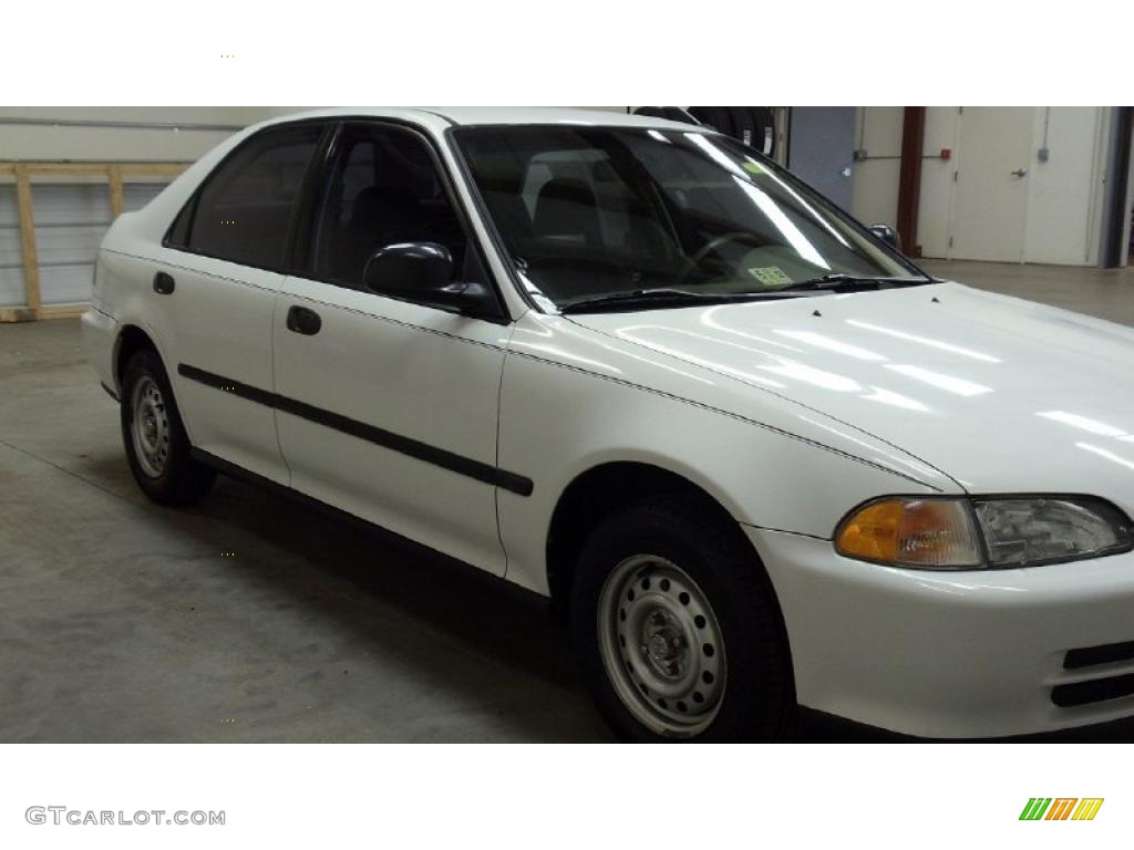 1995 Civic DX Sedan - Frost White / Beige photo #9