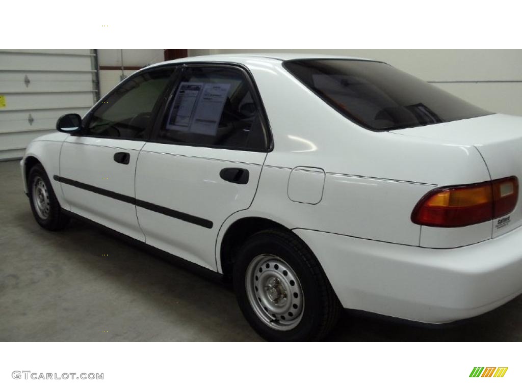 1995 Civic DX Sedan - Frost White / Beige photo #11