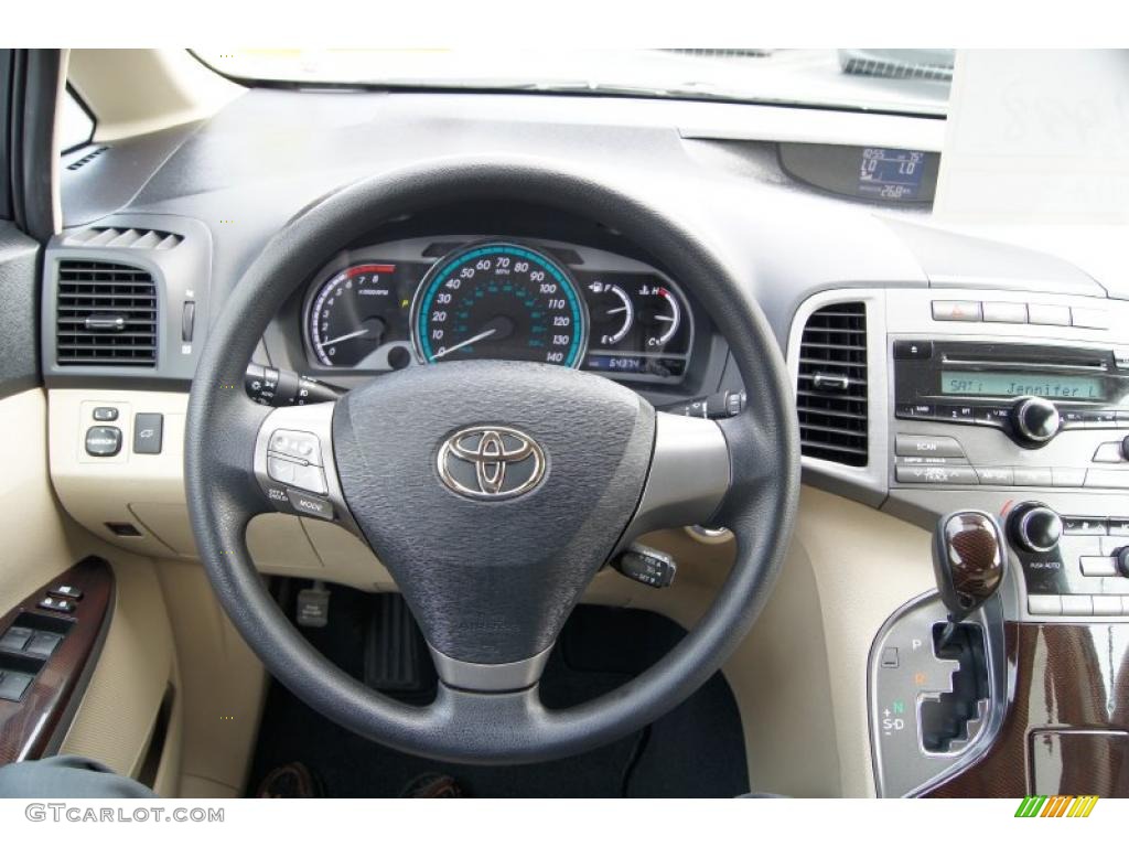 2009 Toyota Venza AWD Ivory Steering Wheel Photo #49895615