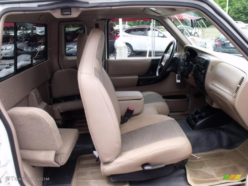 2001 Ranger Edge SuperCab 4x4 - Oxford White / Medium Prairie Tan photo #12