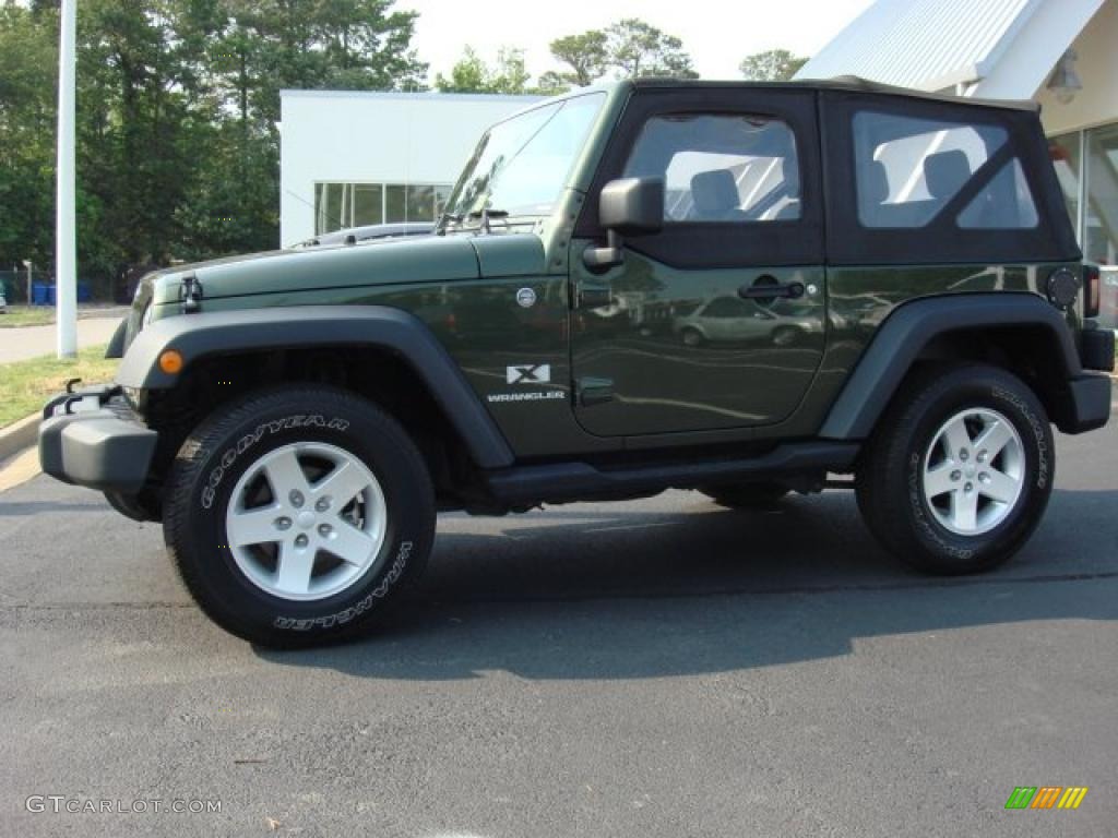 Jeep Green Metallic 2007 Jeep Wrangler X 4x4 Exterior Photo #49899038
