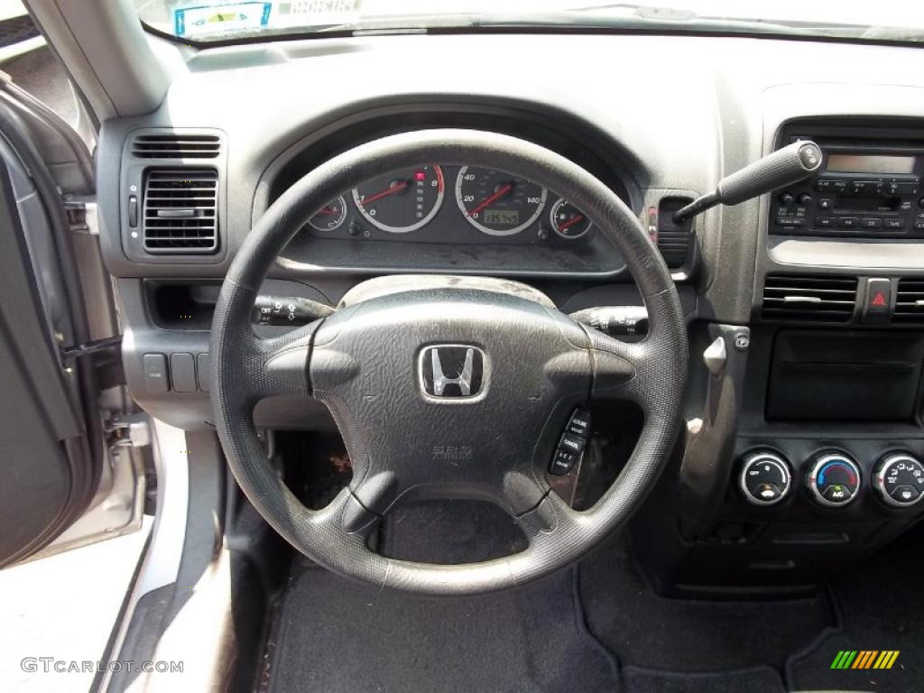 2002 Honda CR-V LX 4WD Black Steering Wheel Photo #49900022