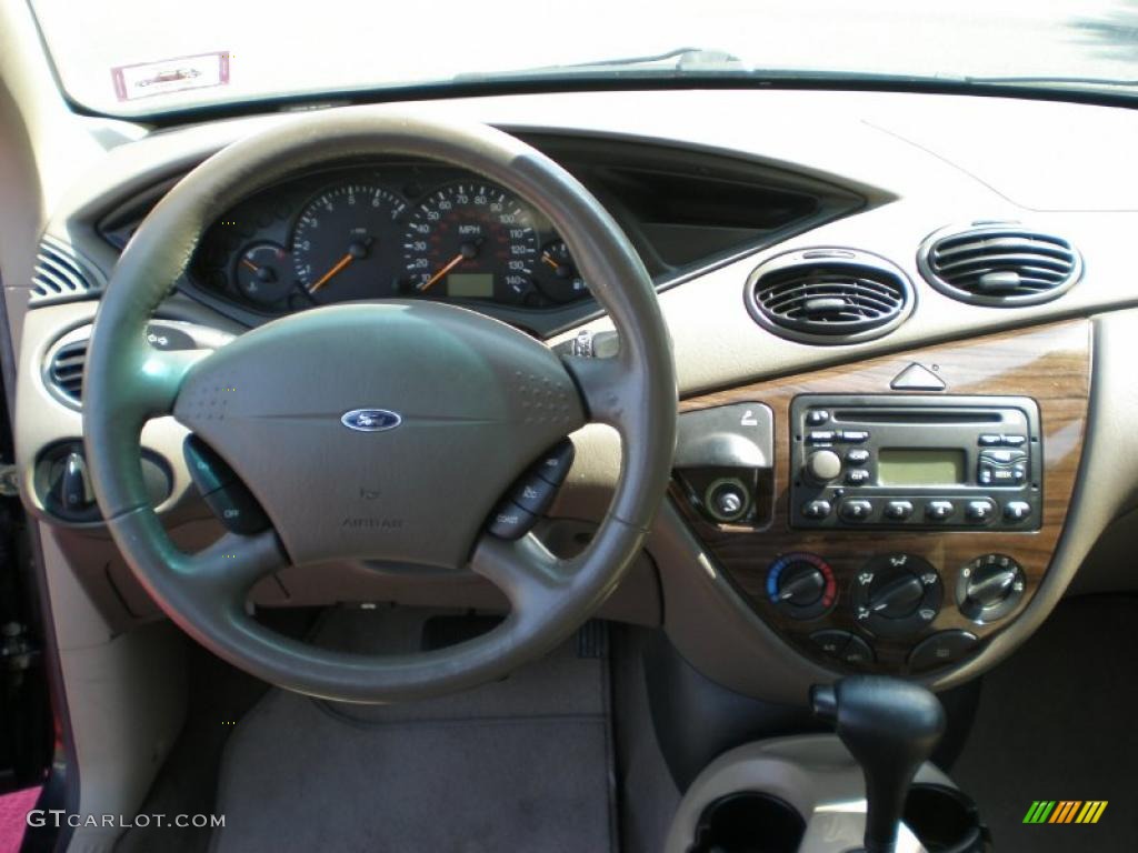 2000 Ford Focus ZTS Sedan Medium Parchment Dashboard Photo #49901420