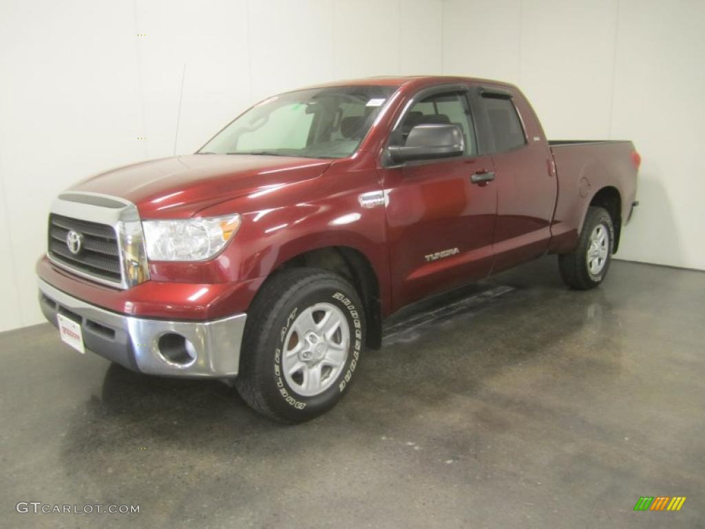 2008 Tundra SR5 Double Cab 4x4 - Salsa Red Pearl / Black photo #1