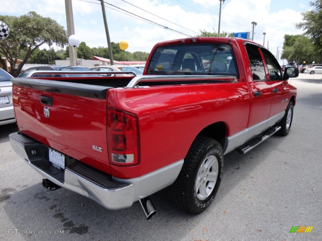 2006 Ram 1500 SLT Quad Cab - Flame Red / Medium Slate Gray photo #11