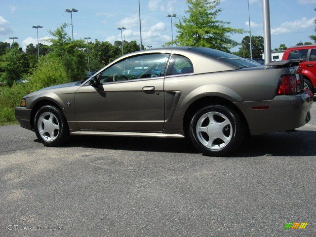 2002 Mustang V6 Coupe - Mineral Grey Metallic / Medium Parchment photo #3