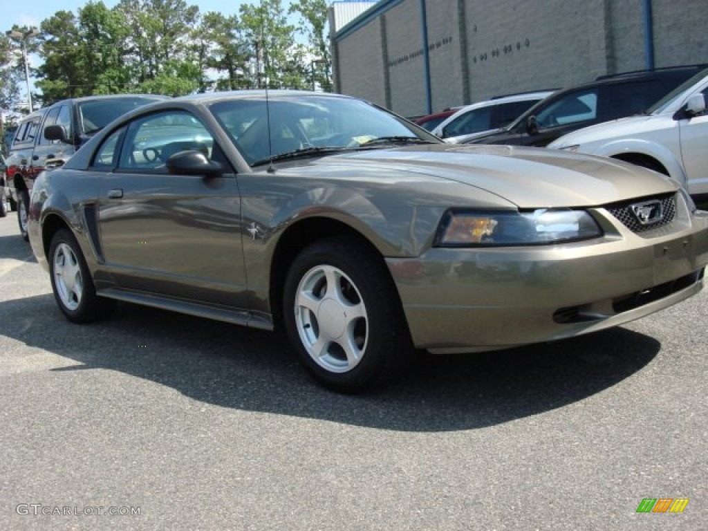 2002 Mustang V6 Coupe - Mineral Grey Metallic / Medium Parchment photo #6