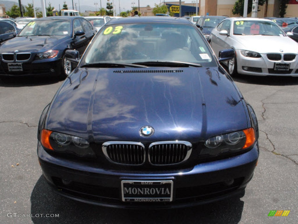 2003 3 Series 325i Coupe - Orient Blue Metallic / Black photo #2