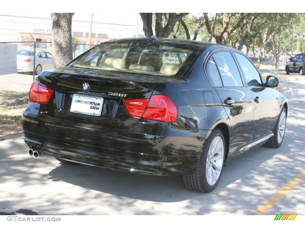 2011 3 Series 328i Sedan - Jet Black / Beige Dakota Leather photo #3