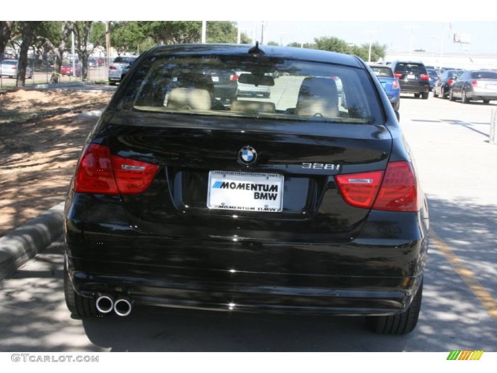 2011 3 Series 328i Sedan - Jet Black / Beige Dakota Leather photo #11