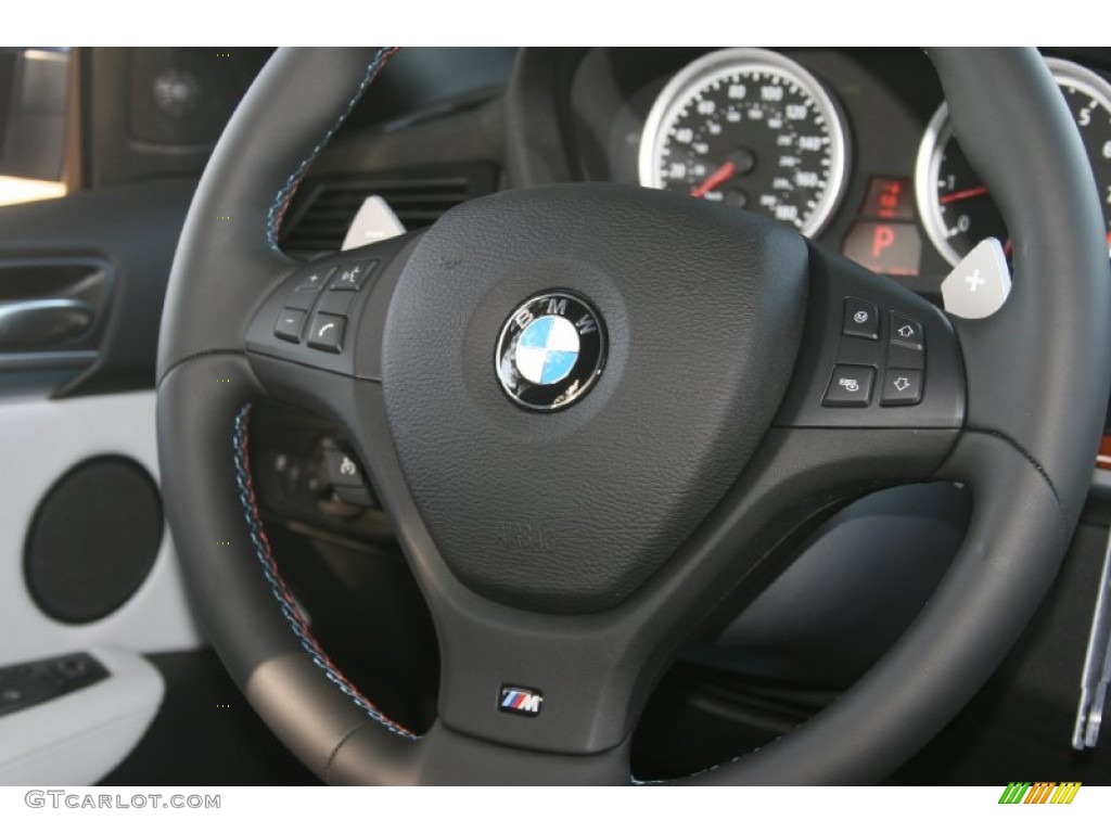 2012 BMW X6 M Standard X6 M Model Silverstone II Steering Wheel Photo #49910088