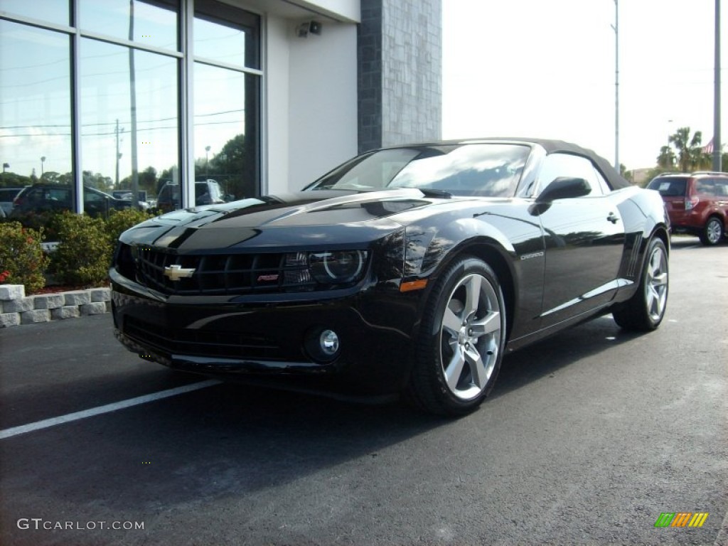 2011 Camaro LT/RS Convertible - Black / Gray photo #1