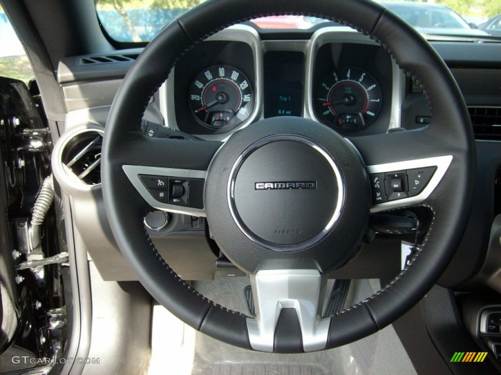 2011 Chevrolet Camaro LT/RS Convertible Gray Steering Wheel Photo #49911168