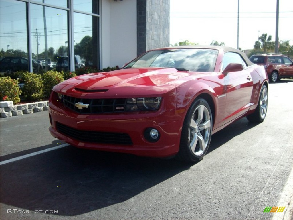 2011 Camaro SS/RS Convertible - Victory Red / Gray photo #1