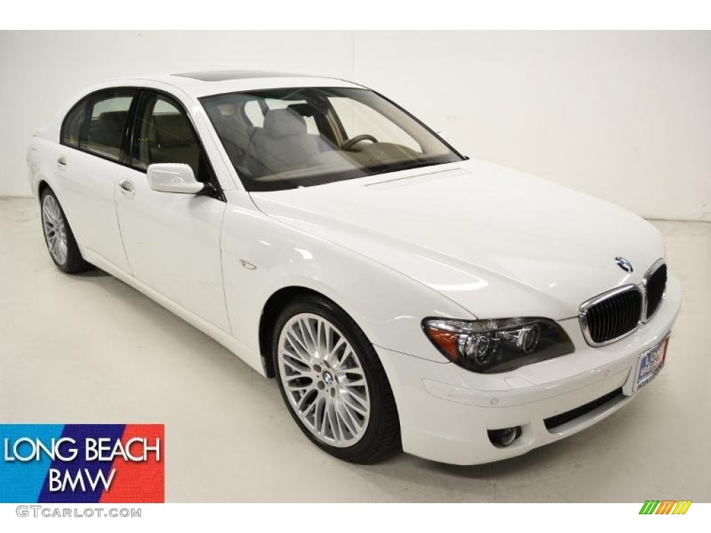 2008 7 Series 750Li Sedan - Alpine White / Cream Beige photo #1