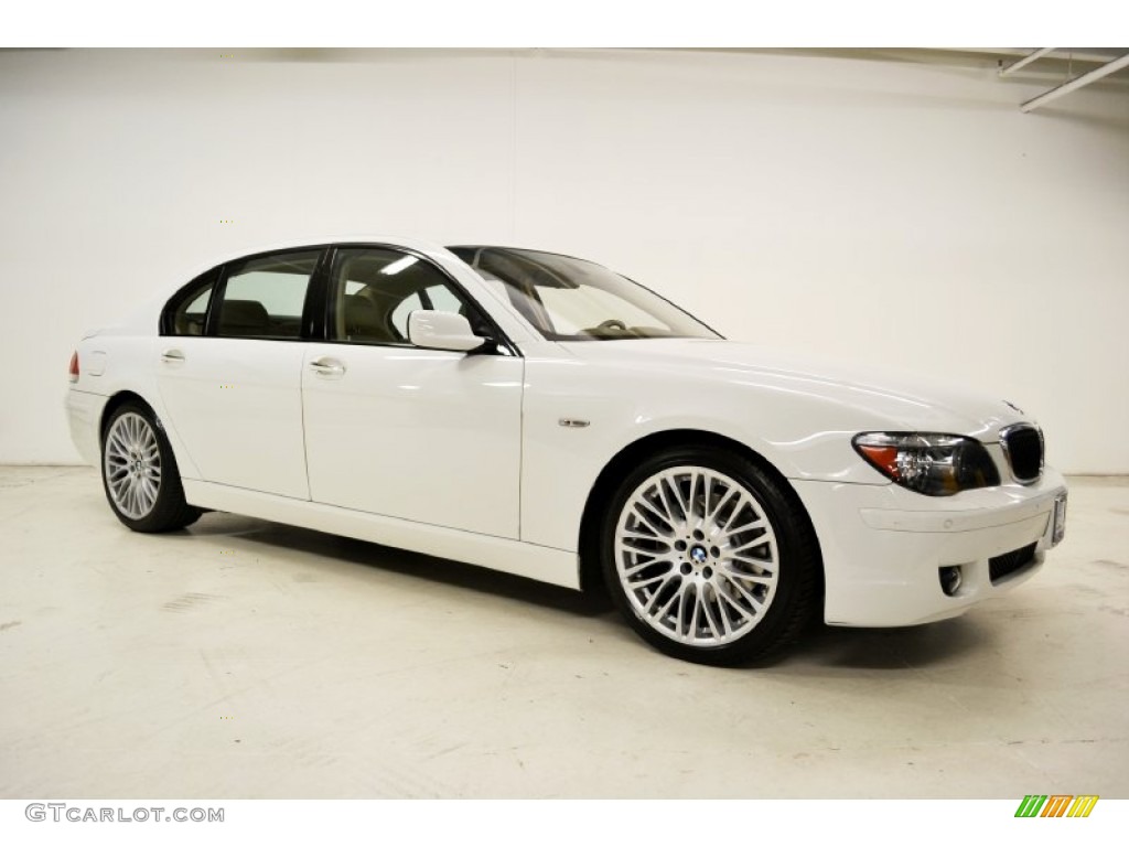 2008 7 Series 750Li Sedan - Alpine White / Cream Beige photo #2