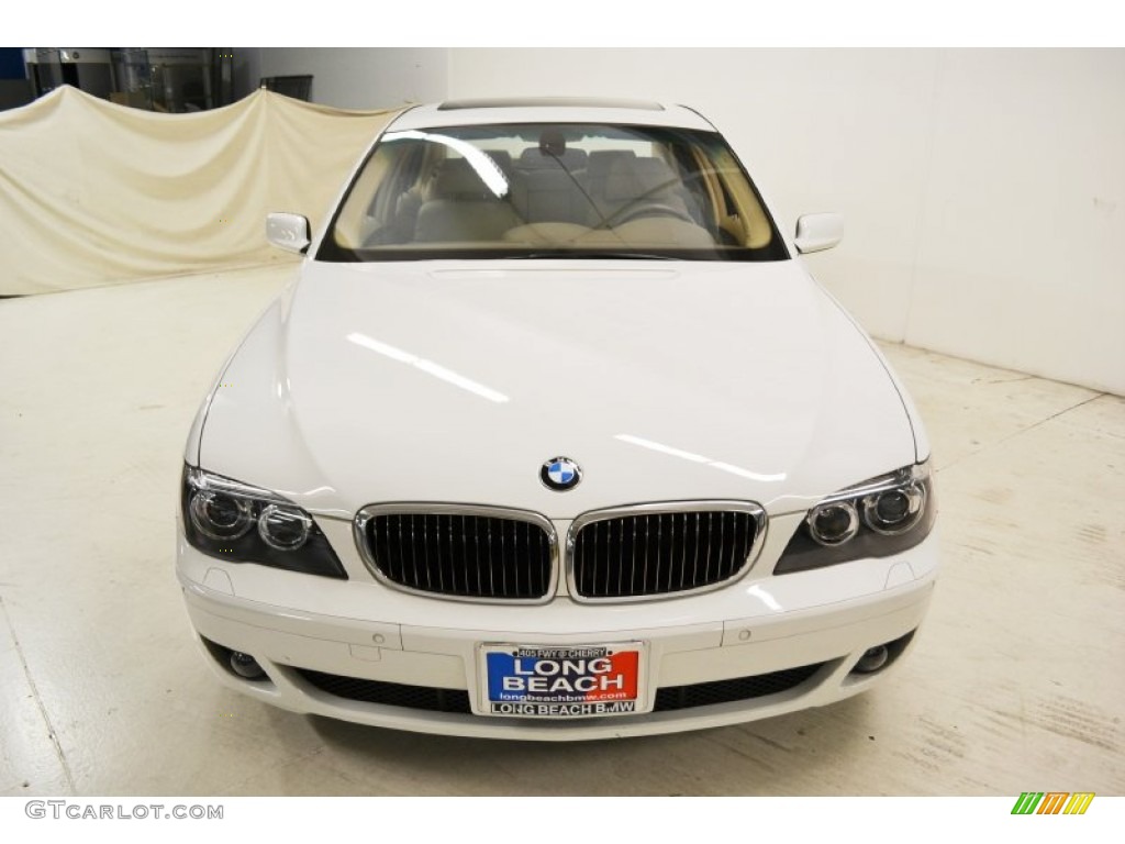 2008 7 Series 750Li Sedan - Alpine White / Cream Beige photo #5