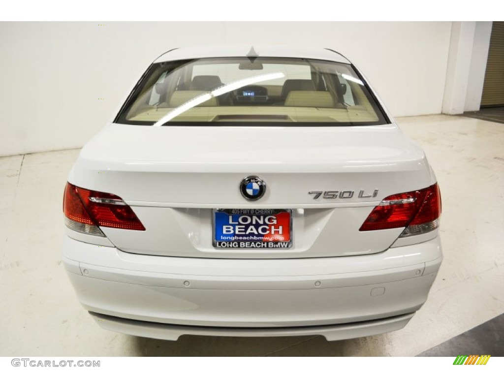 2008 7 Series 750Li Sedan - Alpine White / Cream Beige photo #7