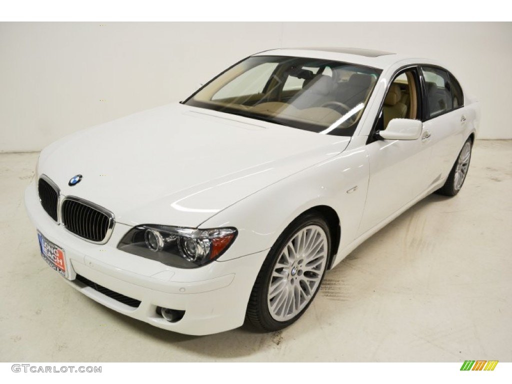 2008 7 Series 750Li Sedan - Alpine White / Cream Beige photo #9