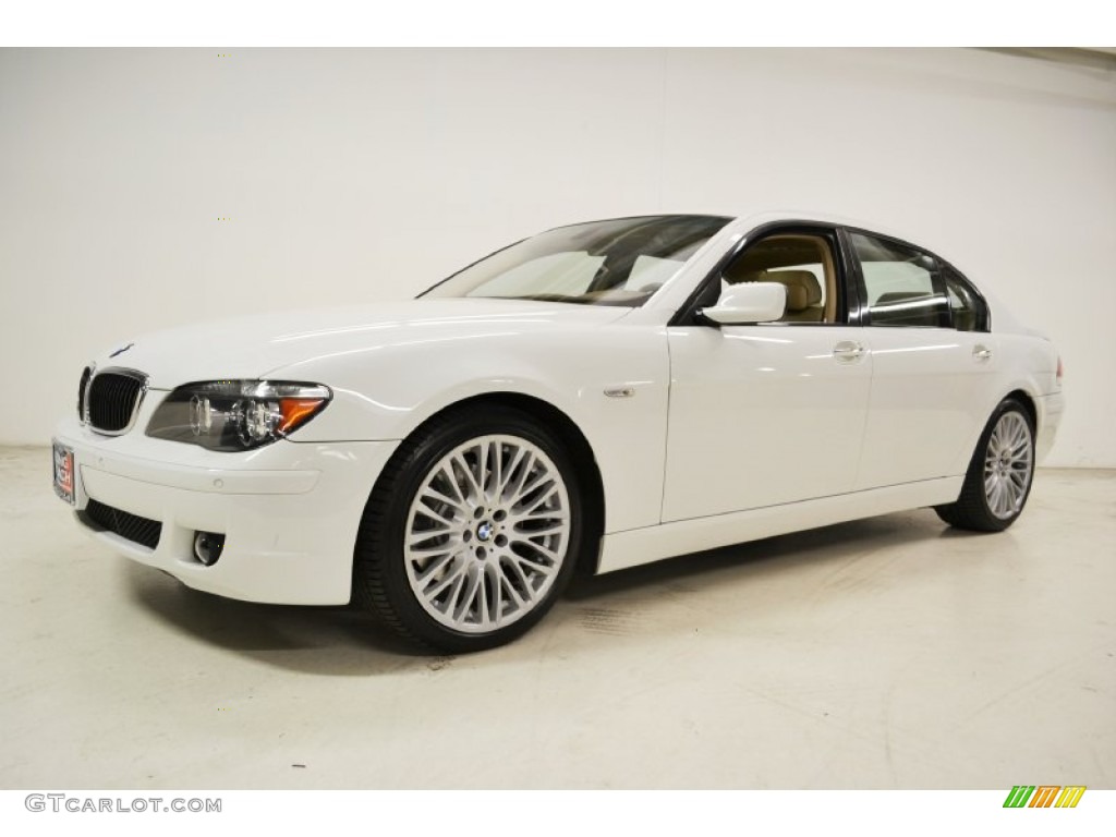 2008 7 Series 750Li Sedan - Alpine White / Cream Beige photo #10