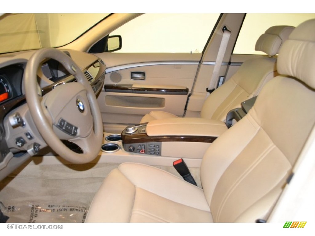2008 7 Series 750Li Sedan - Alpine White / Cream Beige photo #17