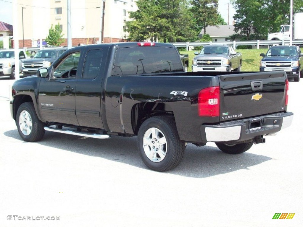 2011 Silverado 1500 LTZ Extended Cab 4x4 - Black / Light Titanium/Dark Titanium photo #2