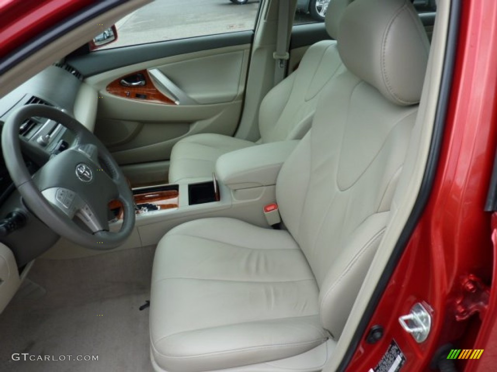 2009 Camry XLE V6 - Barcelona Red Metallic / Bisque photo #8