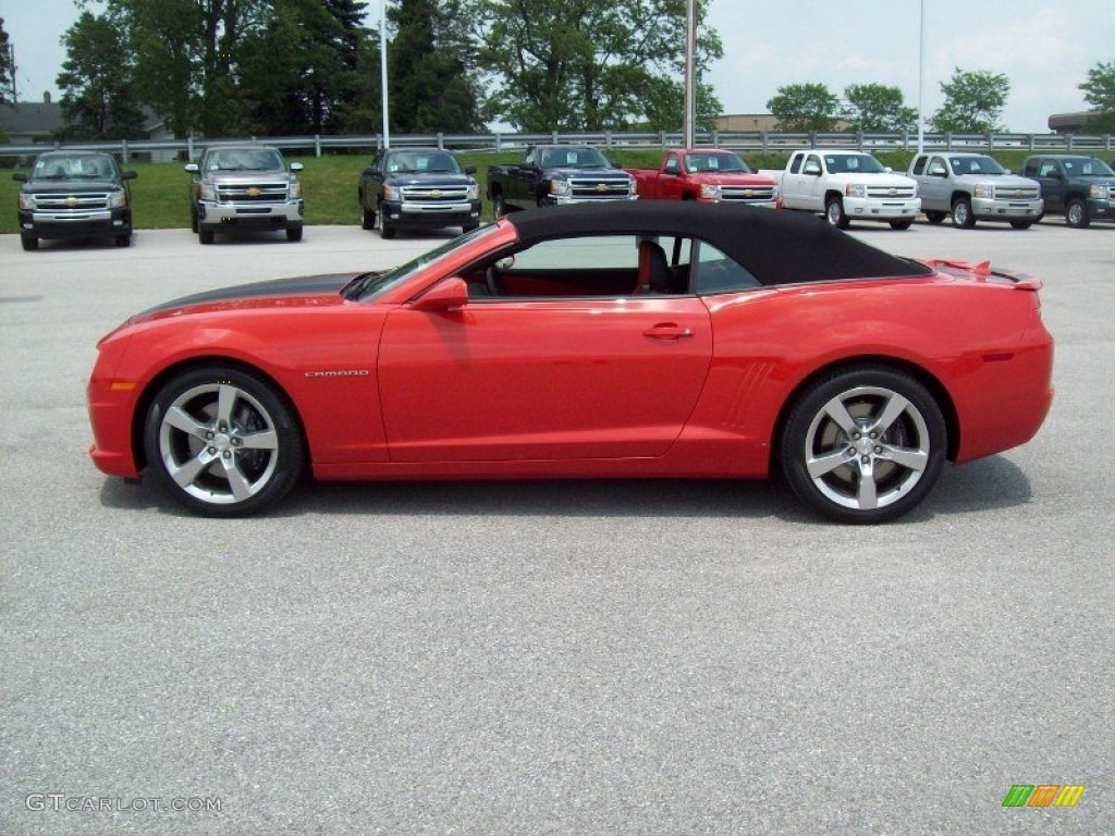Inferno Orange Metallic 2011 Chevrolet Camaro SS/RS Convertible Exterior Photo #49915545