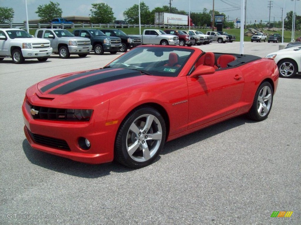 Inferno Orange Metallic 2011 Chevrolet Camaro SS/RS Convertible Exterior Photo #49915560