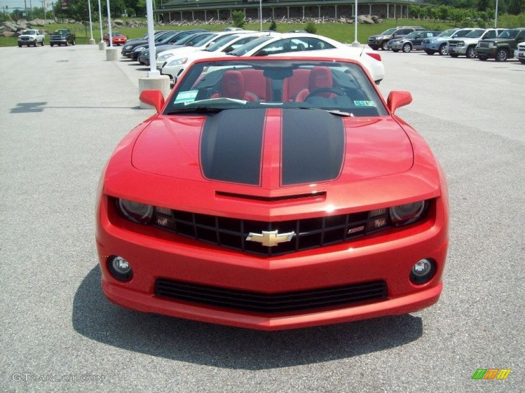 Inferno Orange Metallic 2011 Chevrolet Camaro SS/RS Convertible Exterior Photo #49915608