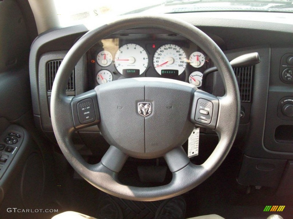2004 Dodge Ram 2500 SLT Quad Cab 4x4 Dark Slate Gray Steering Wheel Photo #49915785