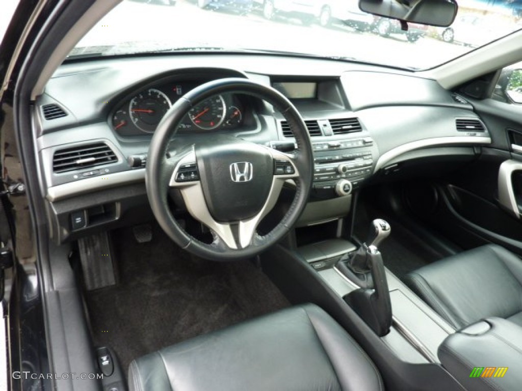2008 Honda Accord EX-L Coupe Black Dashboard Photo #49915989