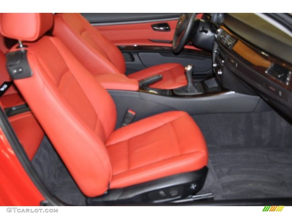 2011 3 Series 328i xDrive Coupe - Crimson Red / Coral Red/Black Dakota Leather photo #14